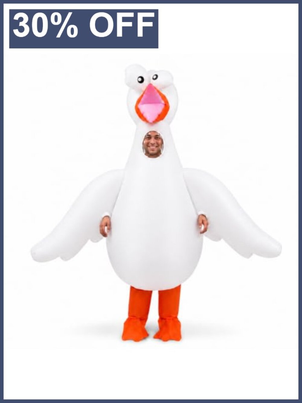 Inflatable Goose Costume Adult Halloween Blow Up Suit Funny Bird